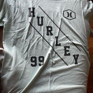 Hurley Light Green Tee with Black Logo